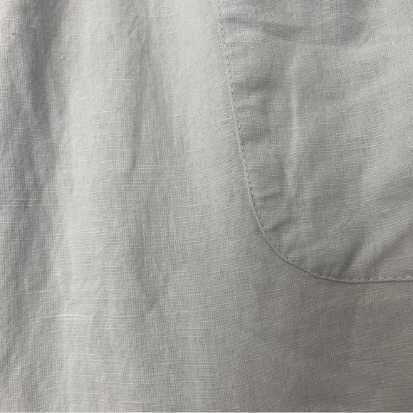 Steele Light Blue Pull On Elastic Waist Cotton Linen Shorts Size Small High Rise - Picture 2 of 6